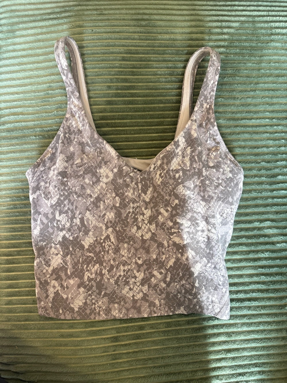 Gray/Purple LuLulemon Snakeskin-Print Align Tank Top